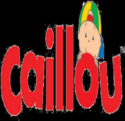 Caillou Logo Red Background PNG