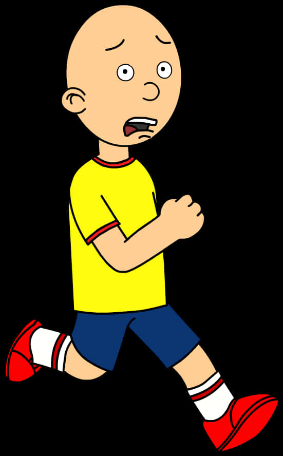 Download Caillou Running Scared | Wallpapers.com