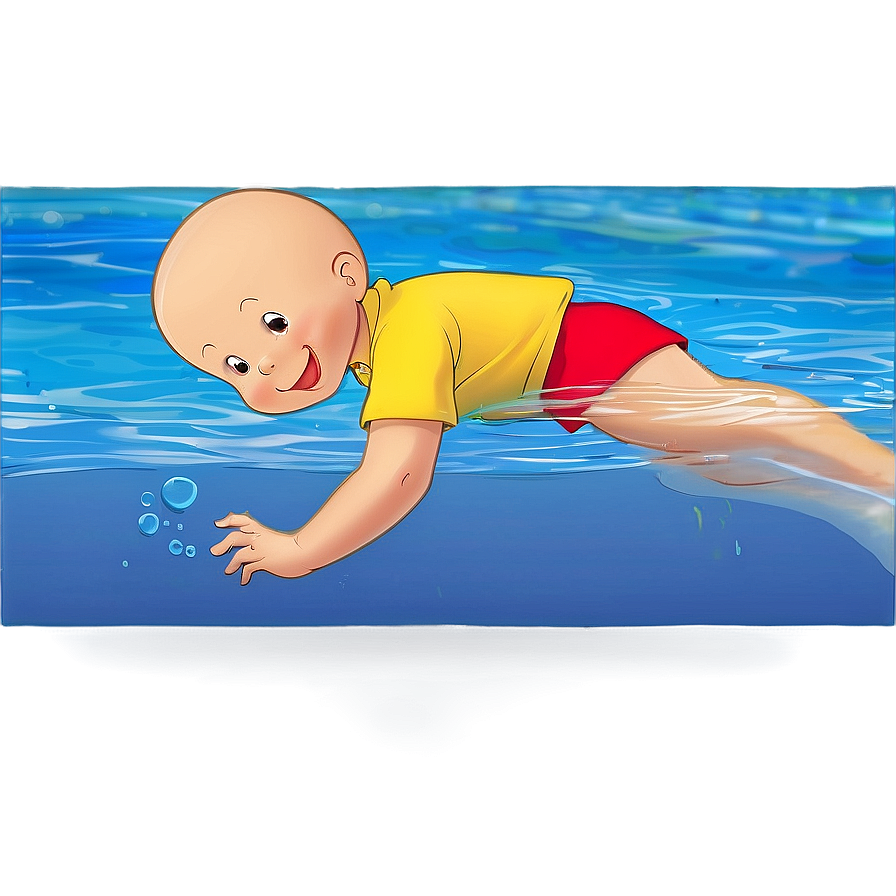 Caillou Swimming Lesson Png 06202024 PNG