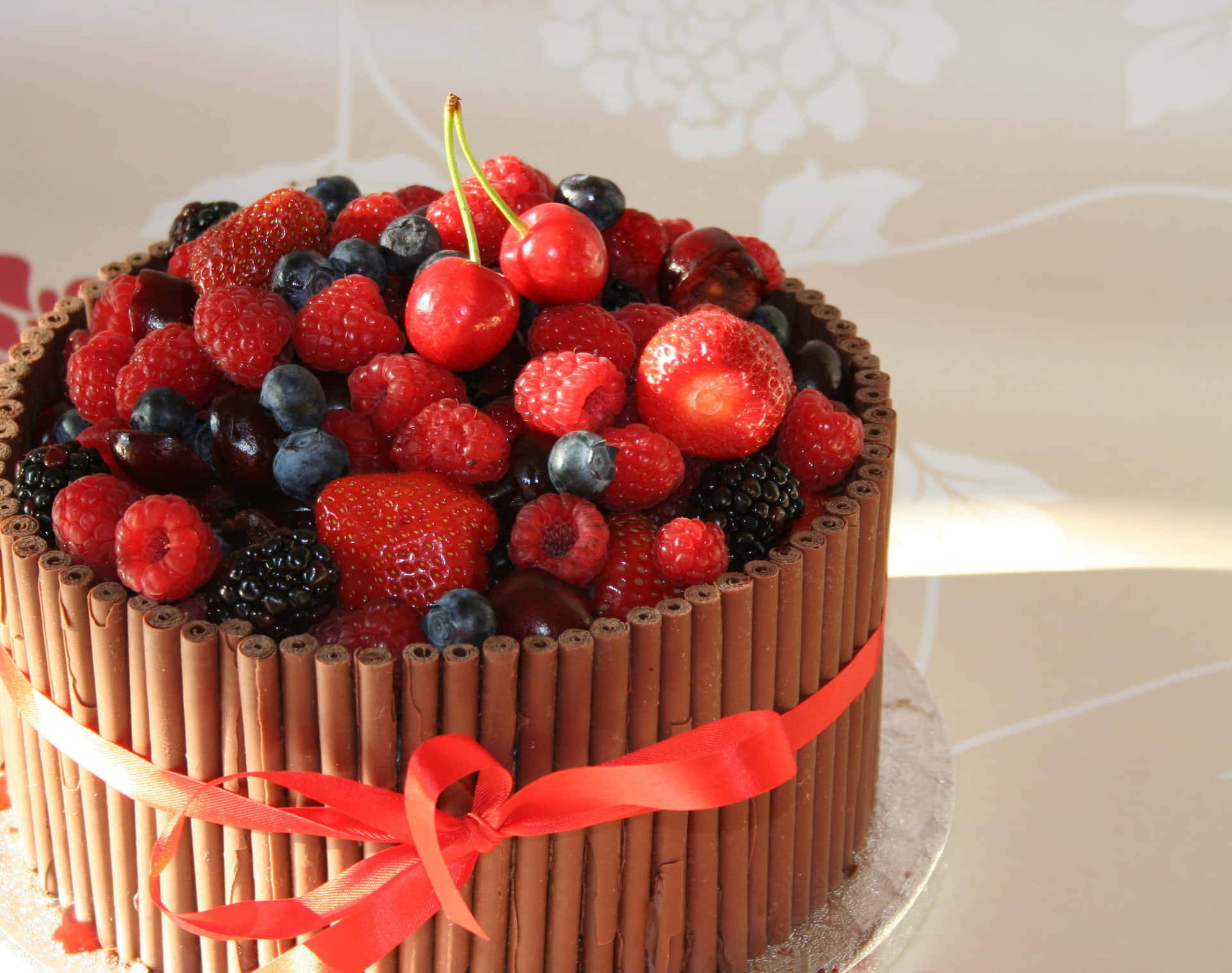 A Cake With Berries On It