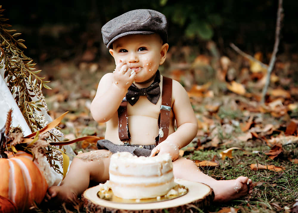 Cake Smash Baby Photoshoot Picture