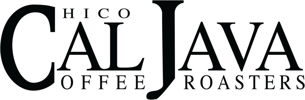 Cal Java Coffee Roasters Logo PNG — Dark minimalist logo for Cal Java Coffee Roasters with stylized typography on black background.