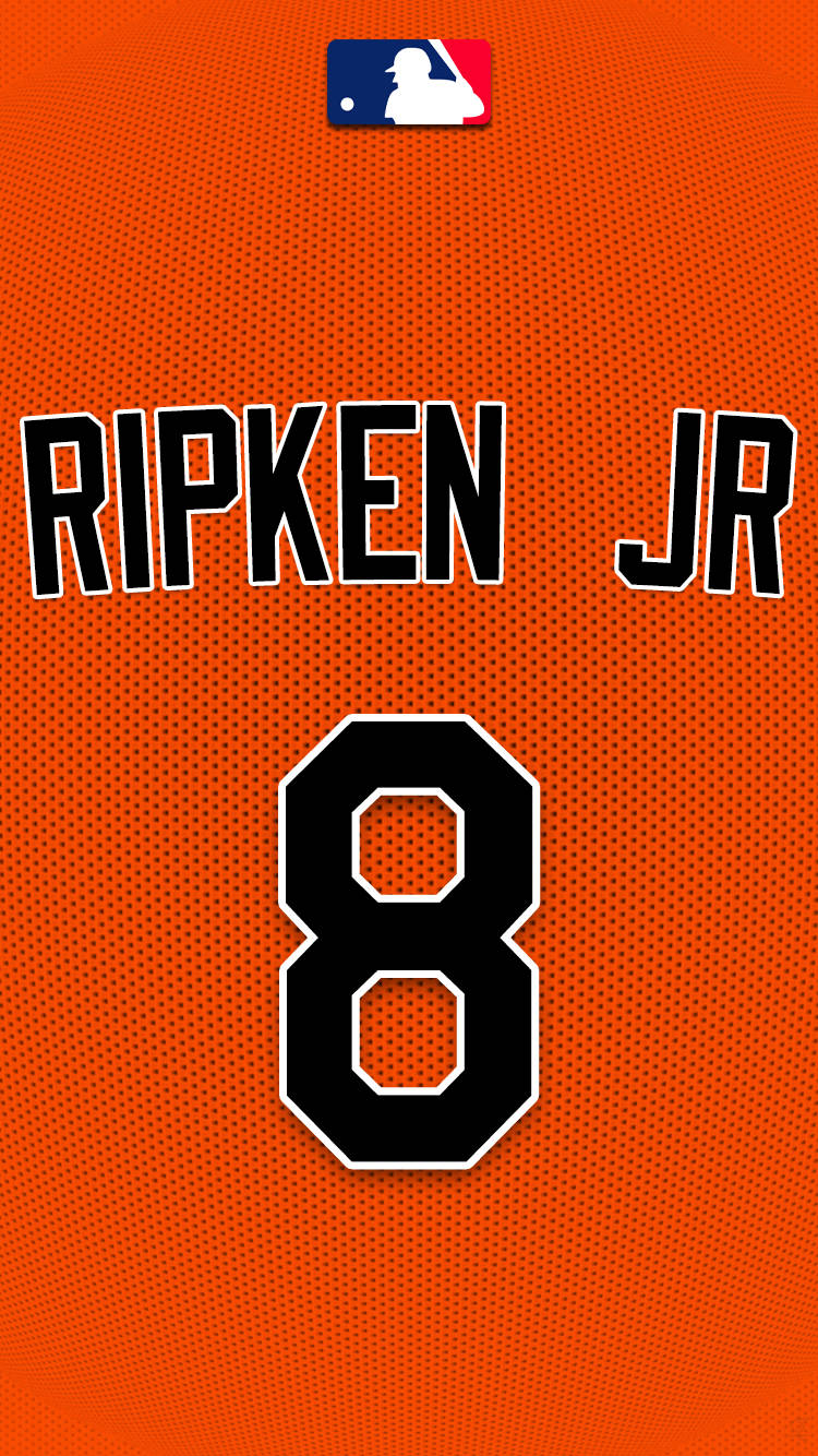 Download Cal Ripken Jr. in Vibrant Orange Jersey Wallpaper