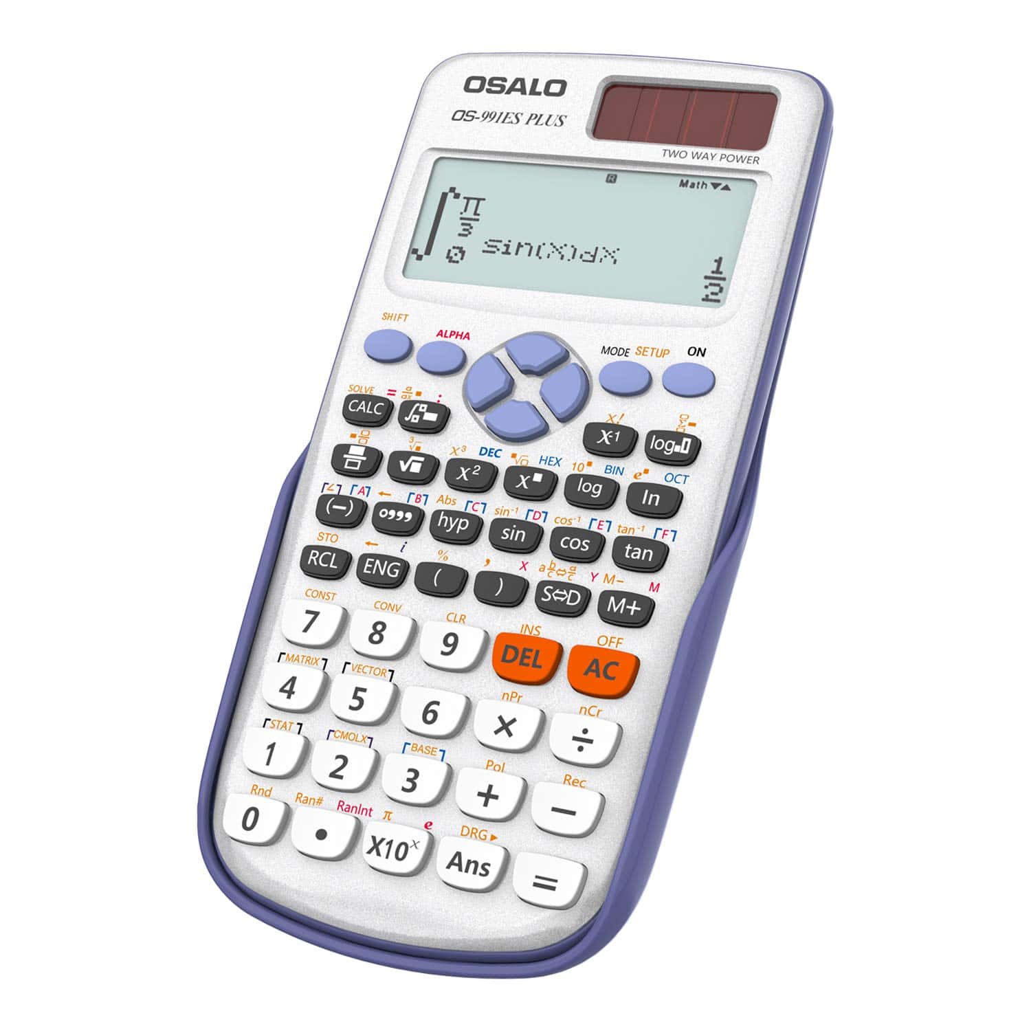 Modern Calculator on White Surface