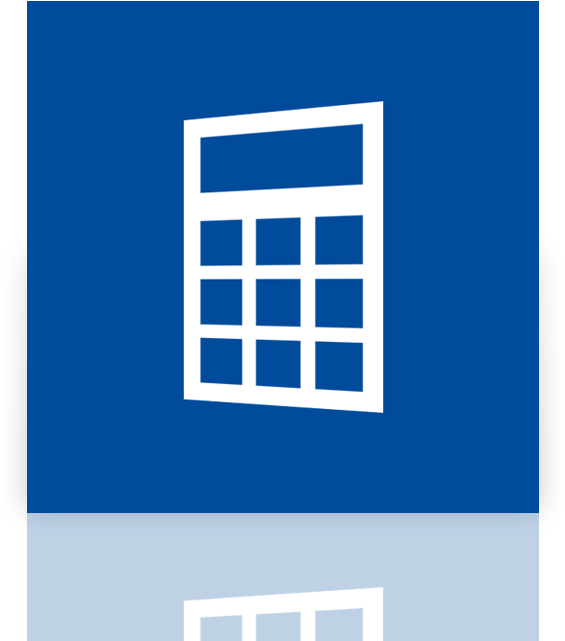 Calculator App Icon Blue Background PNG