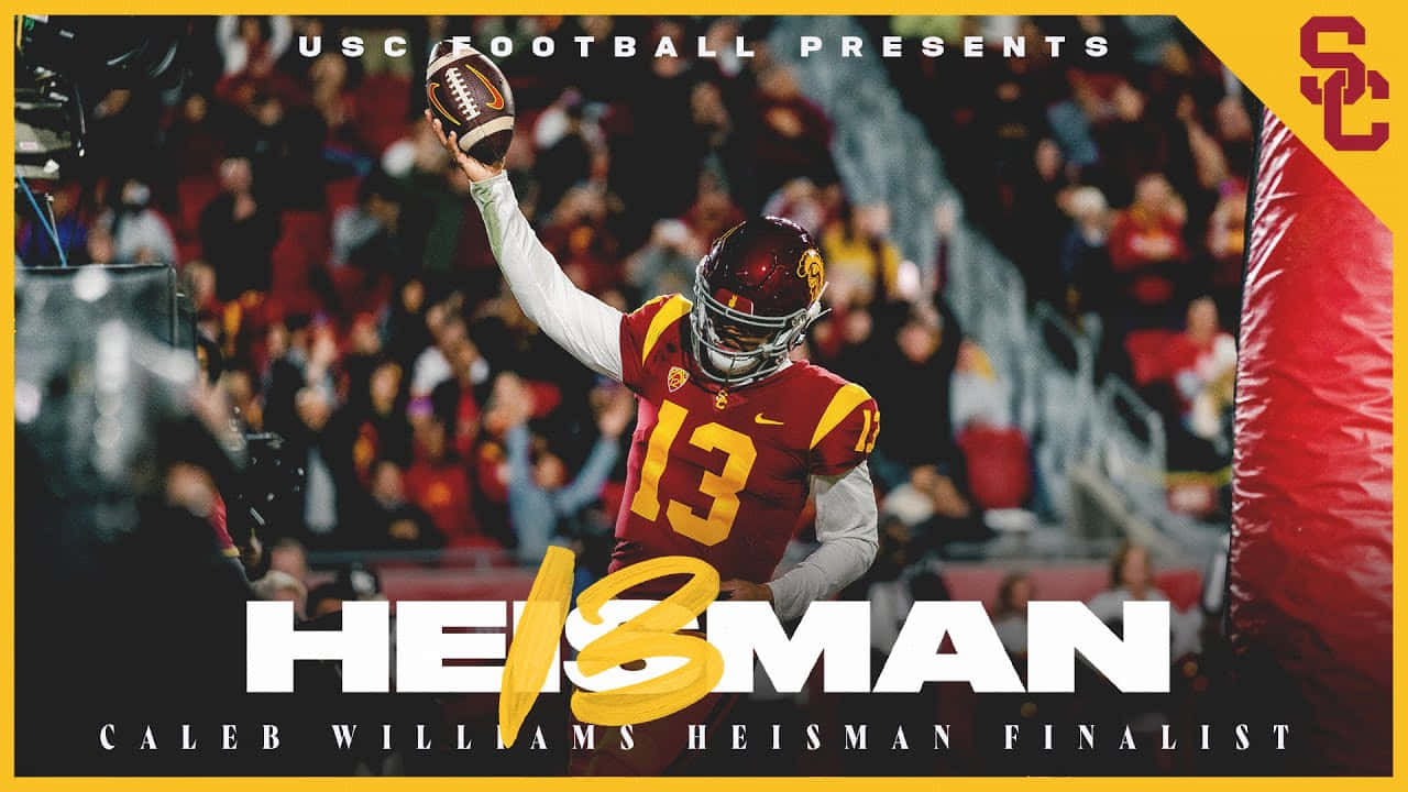 Caleb Williams Heisman Finalist U S C Football Wallpaper