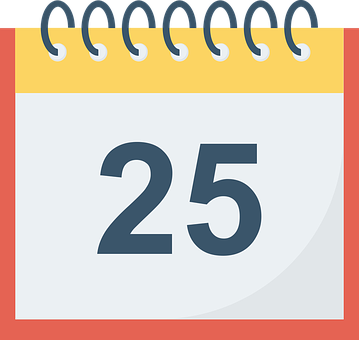 Calendar Icon Date25 PNG