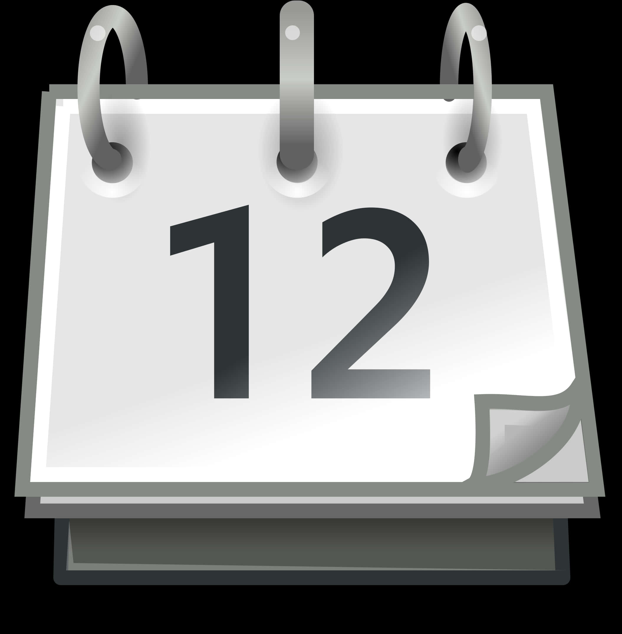Calendar Icon Number12 PNG