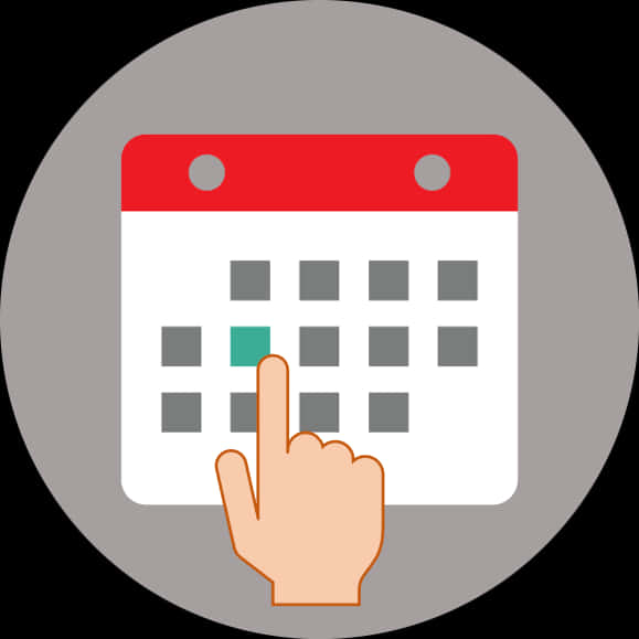 Calendar Icon Selecting Date PNG