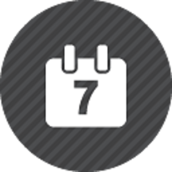 Calendar Iconwith Date Number7 PNG