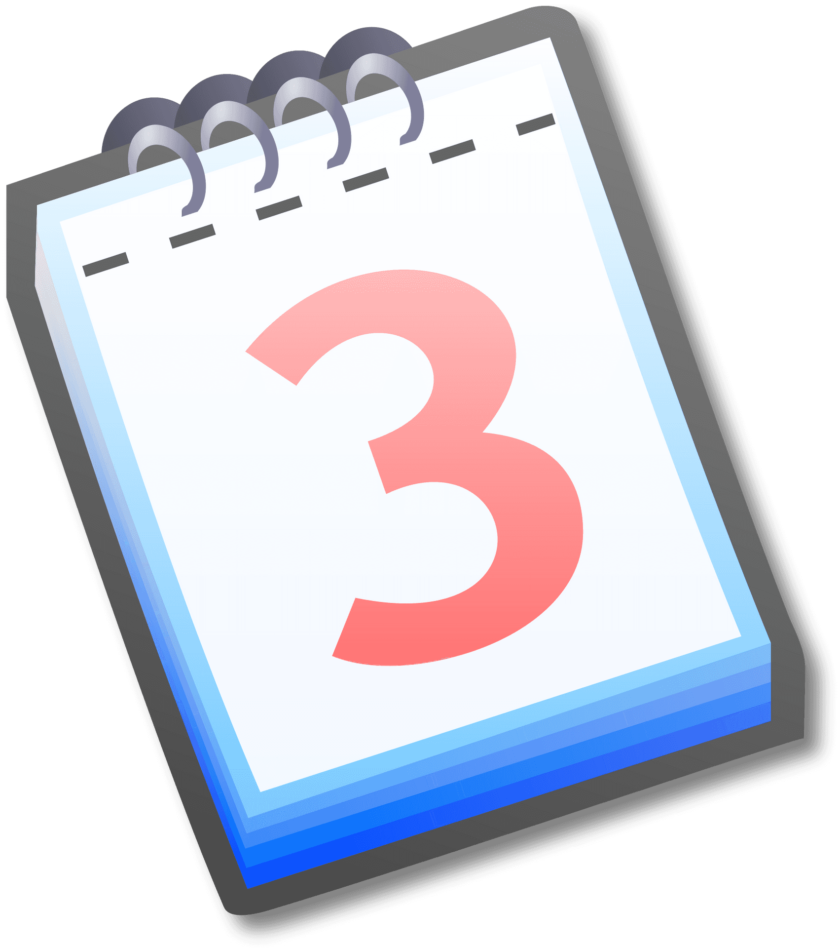 Calendar Iconwith Number3 PNG