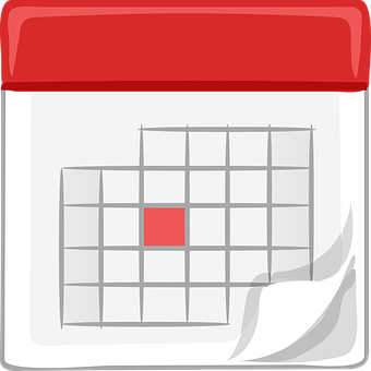 Calendar Iconwith Red Marked Date PNG