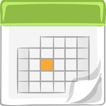 Calendar Iconwith Selected Dateand Page Curl PNG