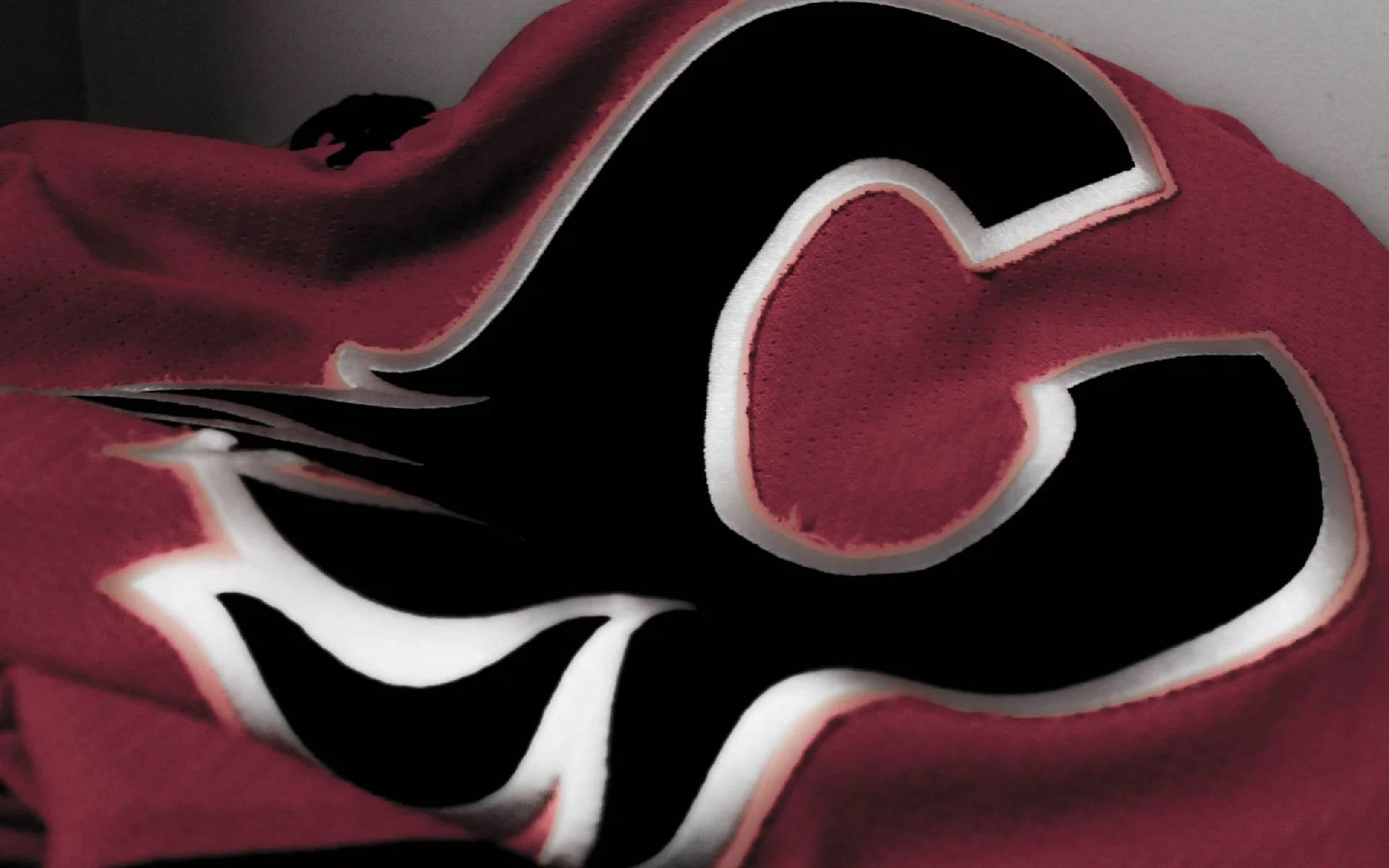 Calgary Flames Broderet Logo Wallpaper