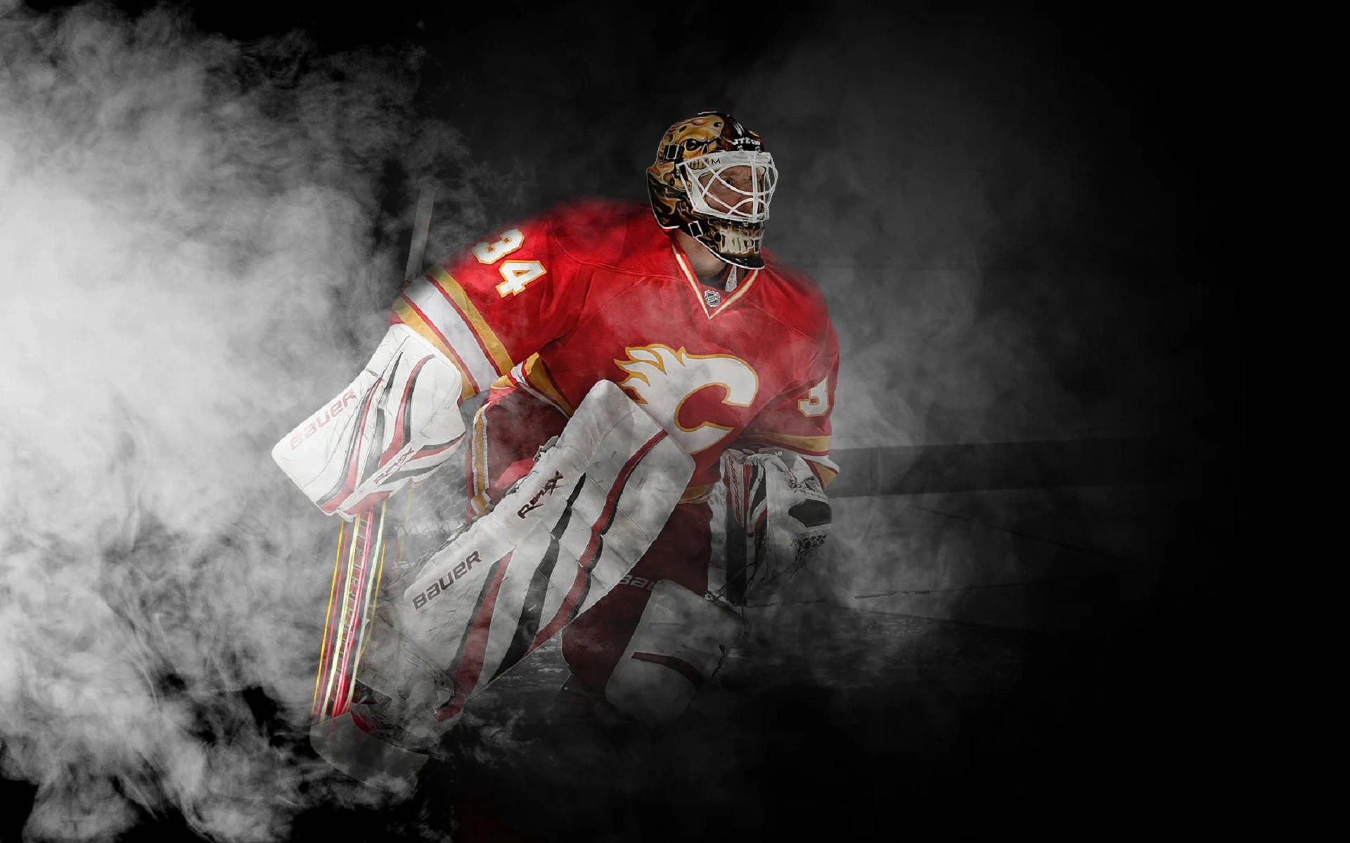 - Calgary Flames N°34 Jarome Iginla Fondo de pantalla