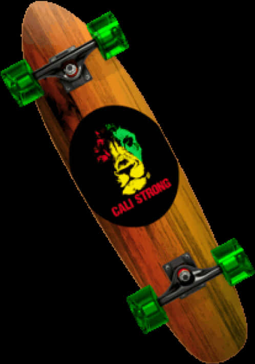 Cali Strong Skateboard Deck PNG