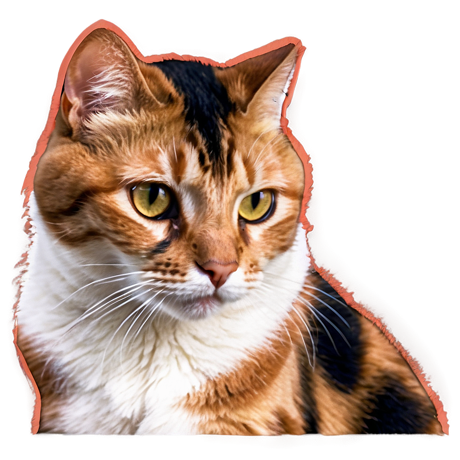 Download Calico Cat Design Png D | Wallpapers.com