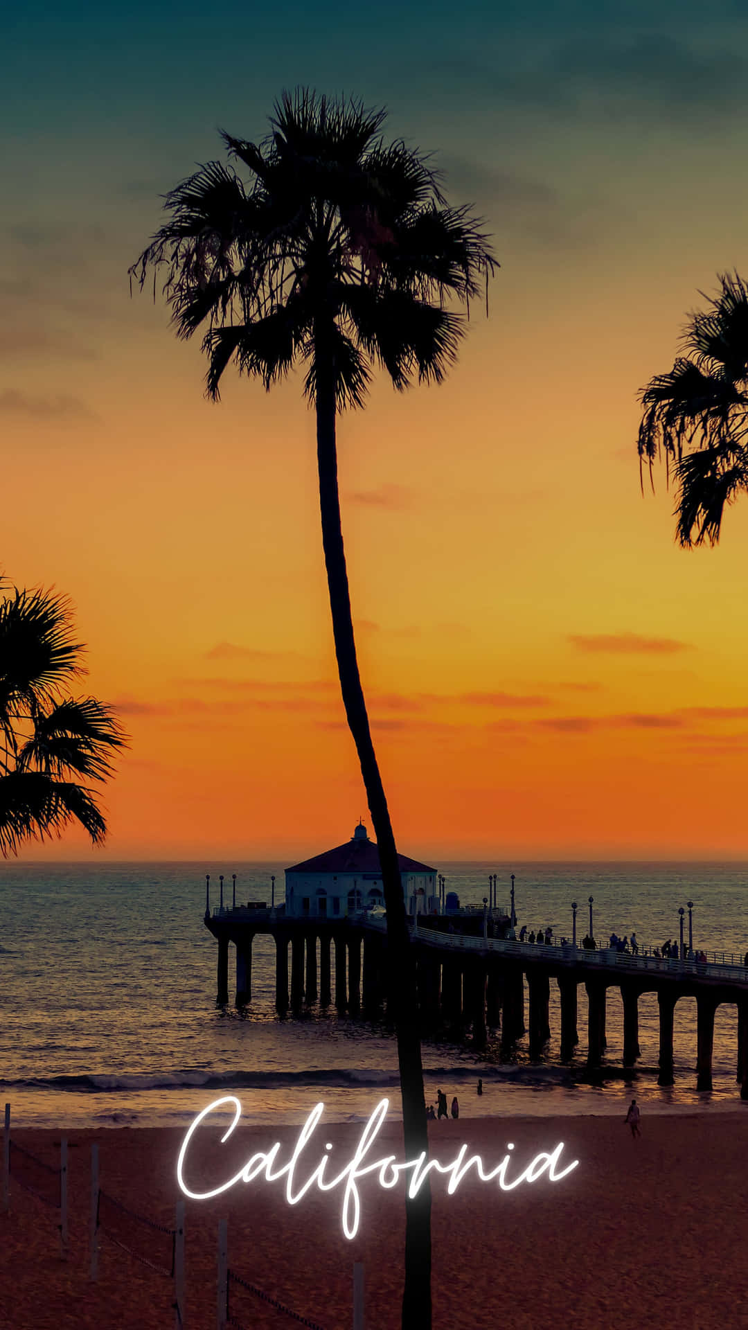 Let the sun set on a perfect day in California. Wallpaper