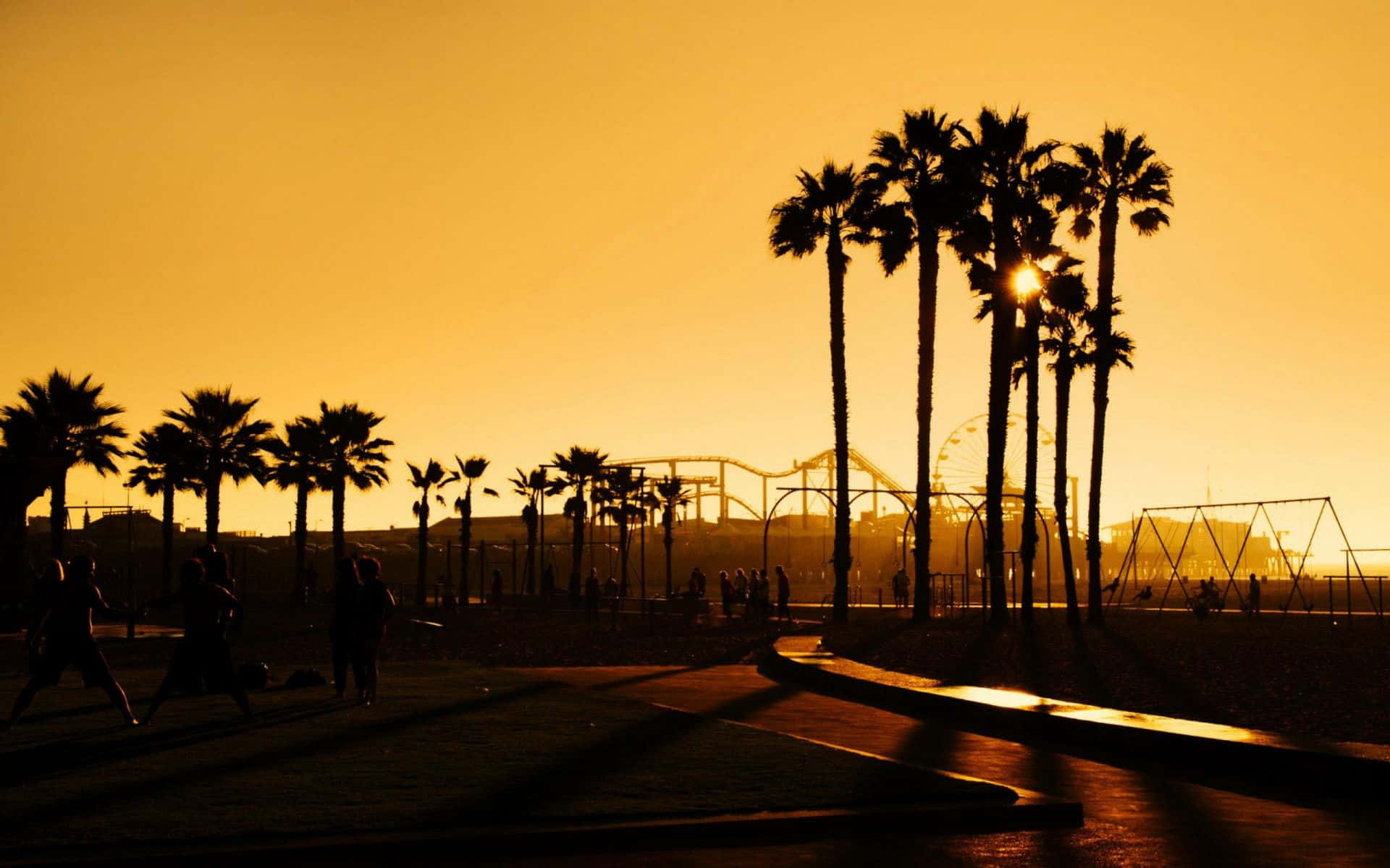 Et Malerisk Scene Af Sydlige Californien Strand.