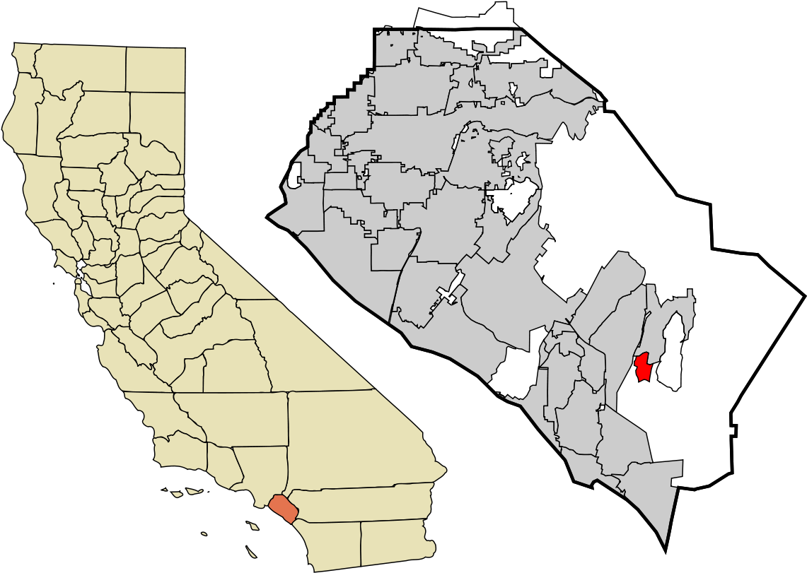 California County Map Highlighted Area PNG