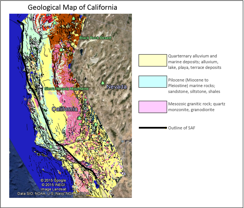 California Geological Map PNG