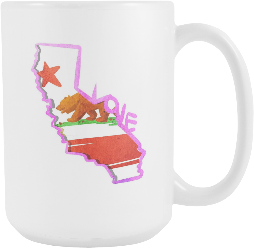 California Love Themed Mug PNG