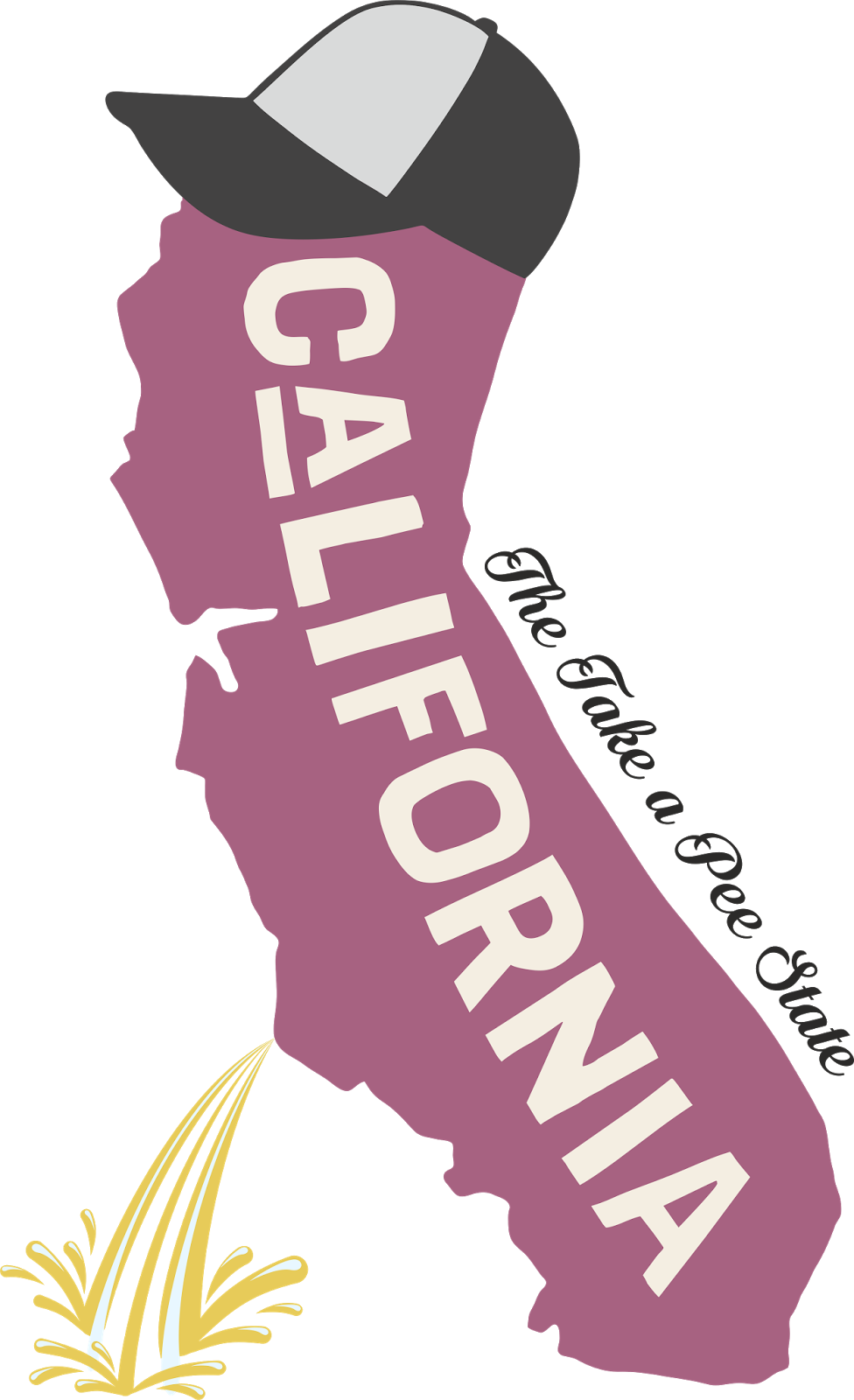 California Outlinewith Bearand Slogan PNG