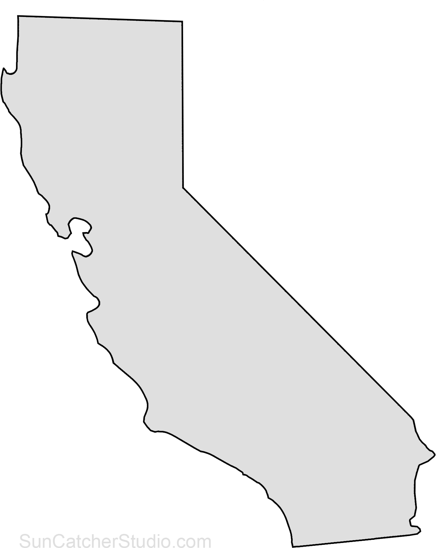 California State Outline Vector PNG