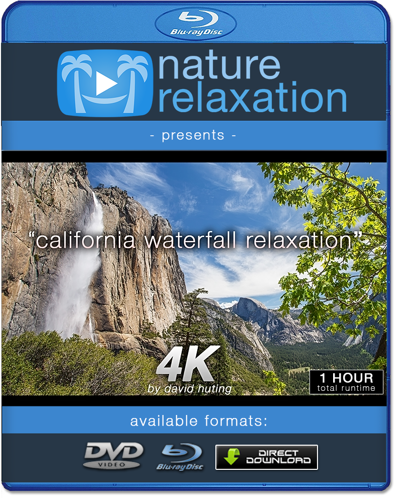 California Waterfall Relaxation Blu Ray Cover PNG