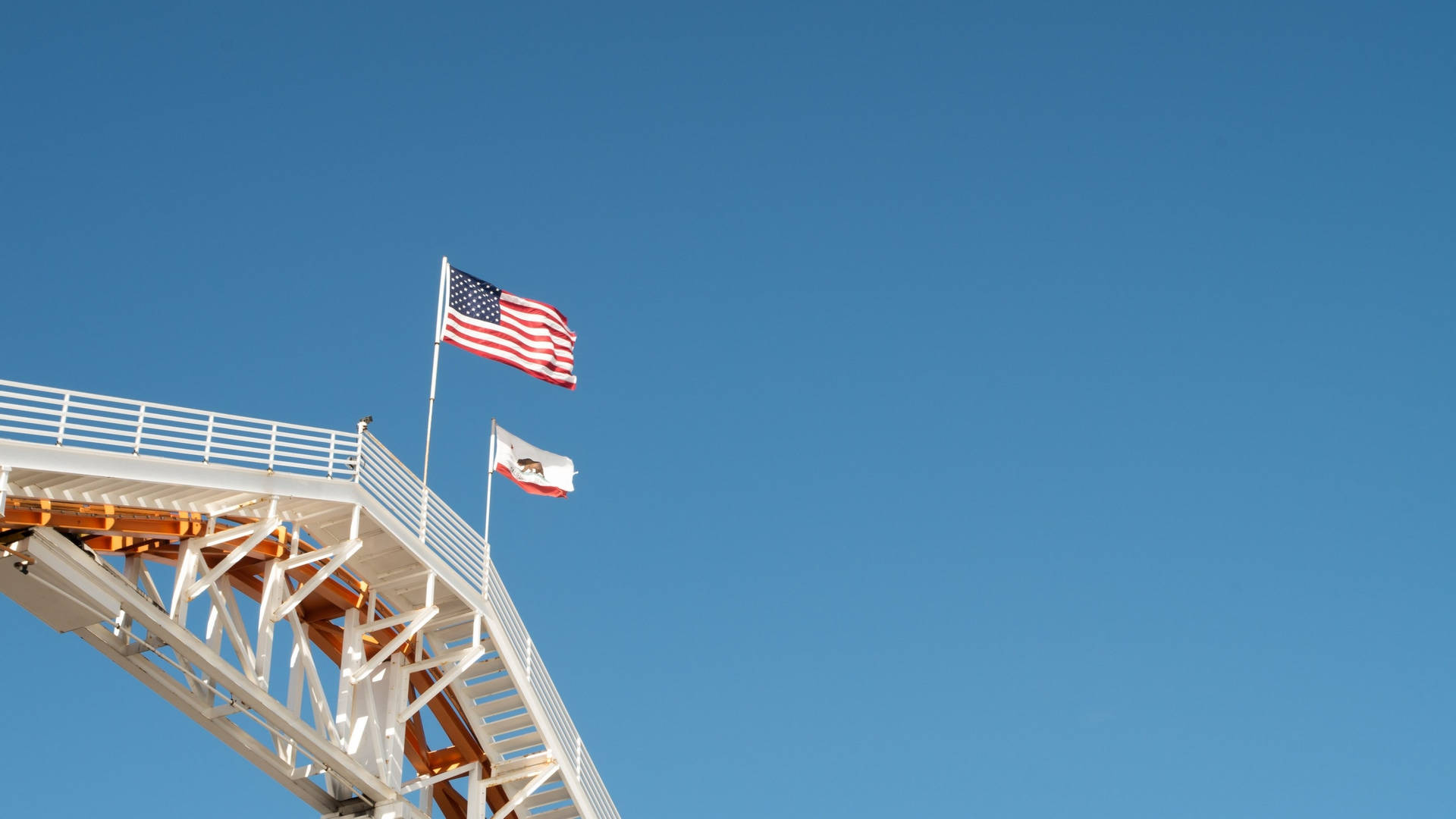 Californian And American Flag Hd Picture