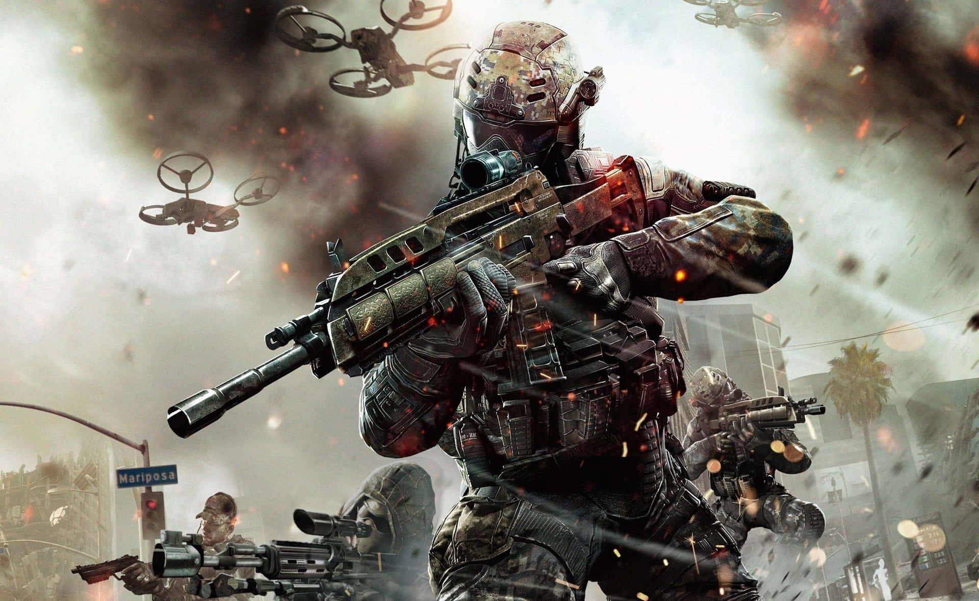 Pro spillere konkurrerer i Call Of Duty 2020 Wallpaper