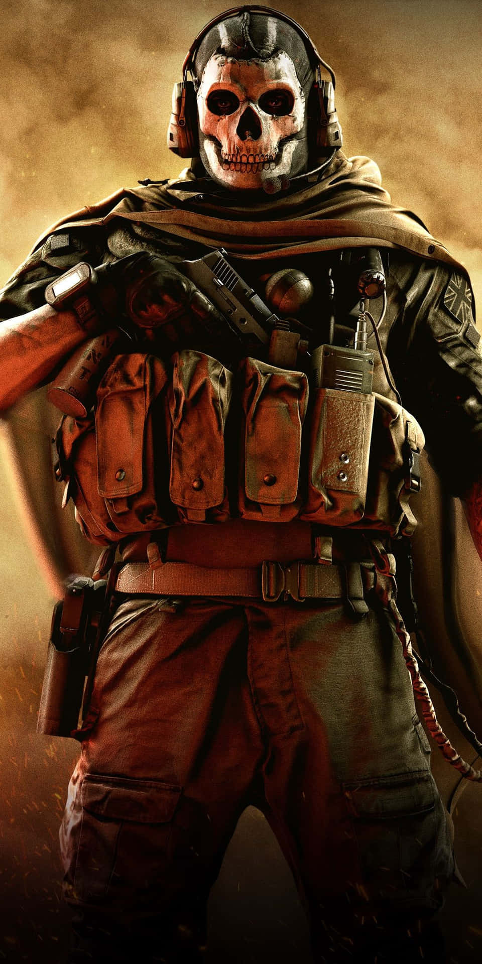 A Soldier In A Helmet And A Gun Wallpaper