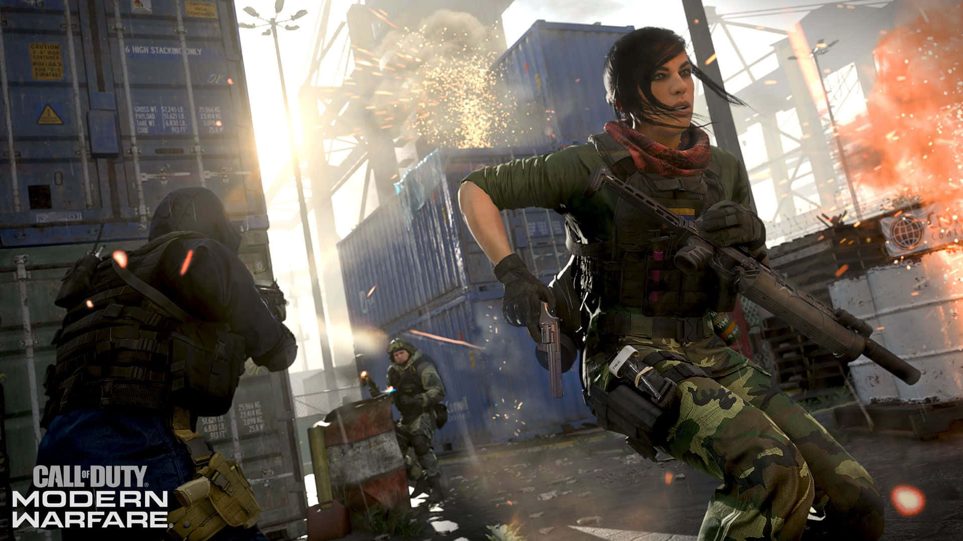 Intense Call of Duty Face-Off in a Stunning Battlefield Wallpaper