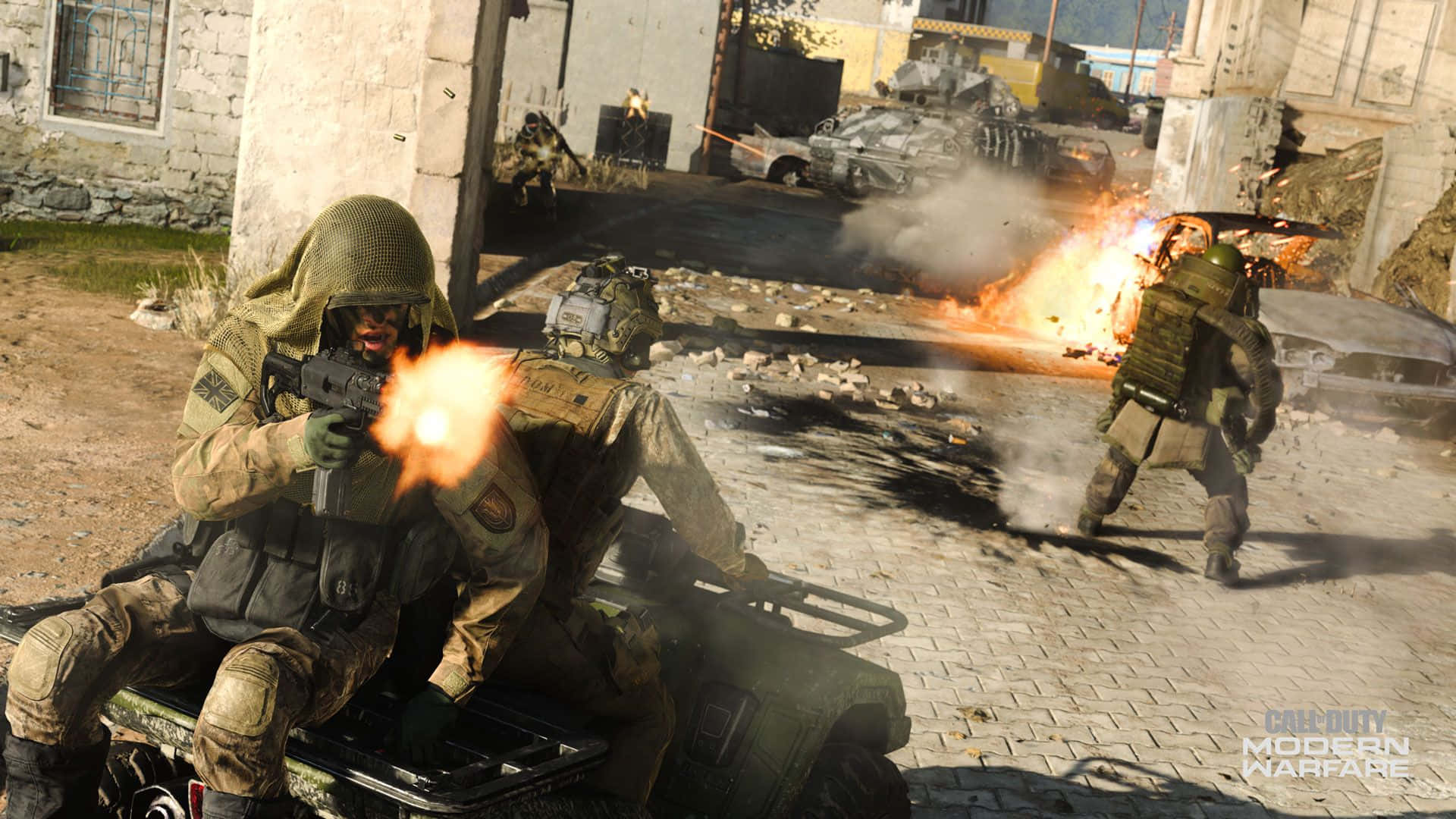 Intense Call of Duty Battle Action Wallpaper