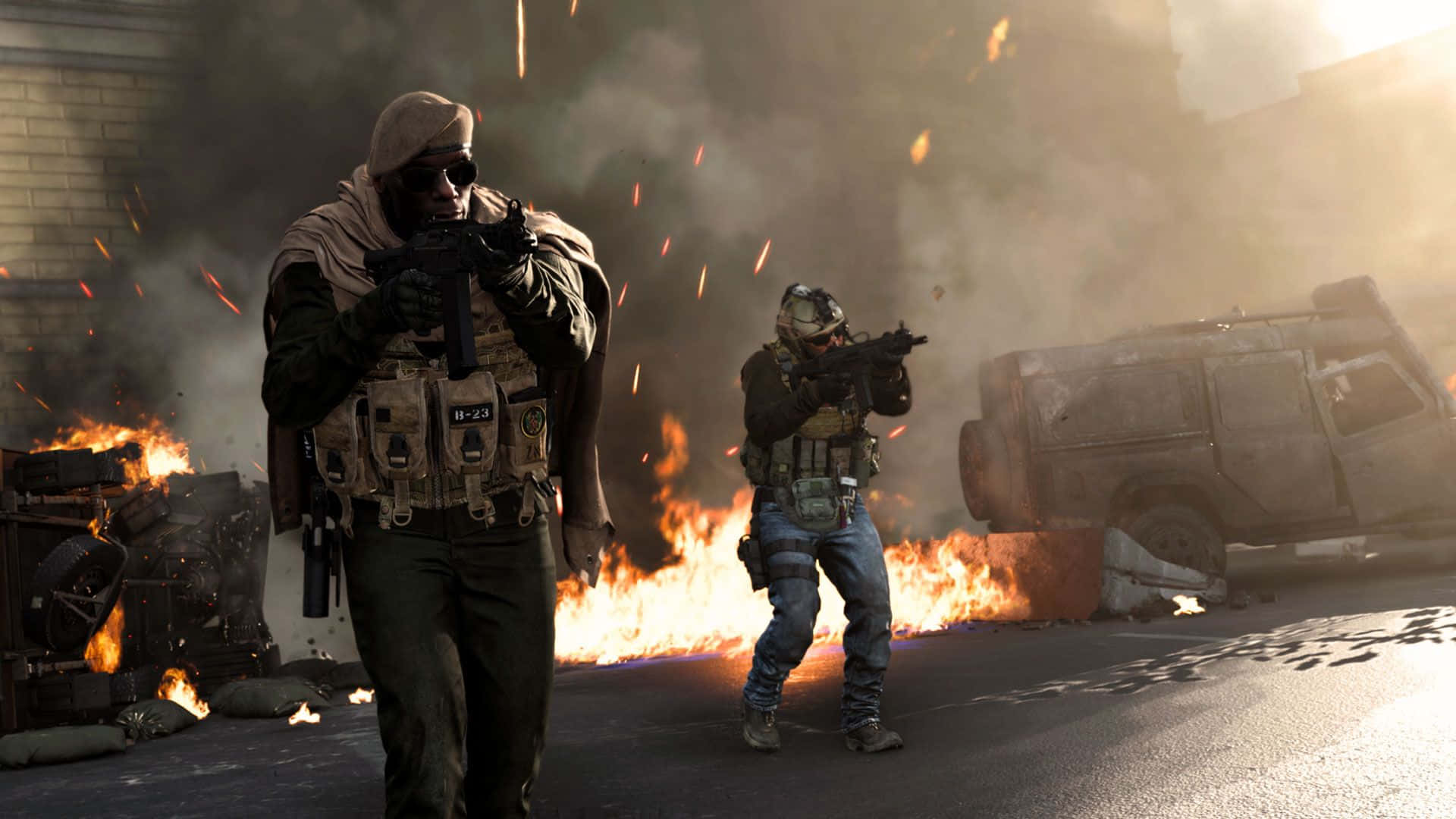 Epic Call Of Duty Battle Scene Wallpaper