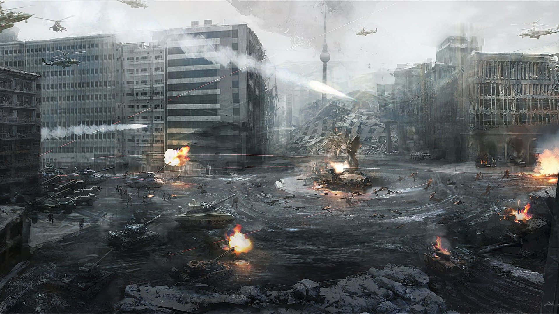 Intense Call of Duty Battlefield Action Wallpaper