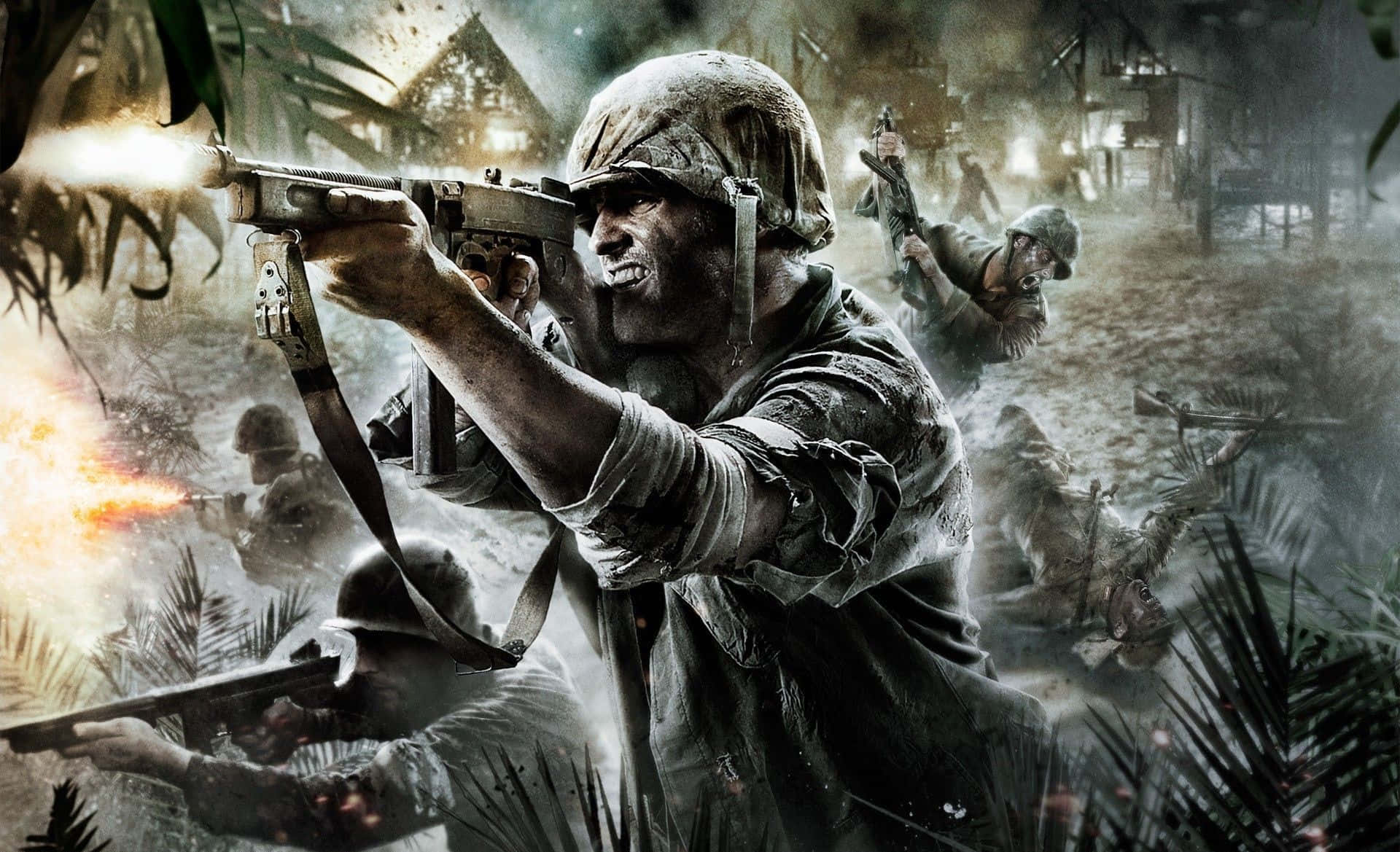 Intense Call of Duty Battle Action Wallpaper
