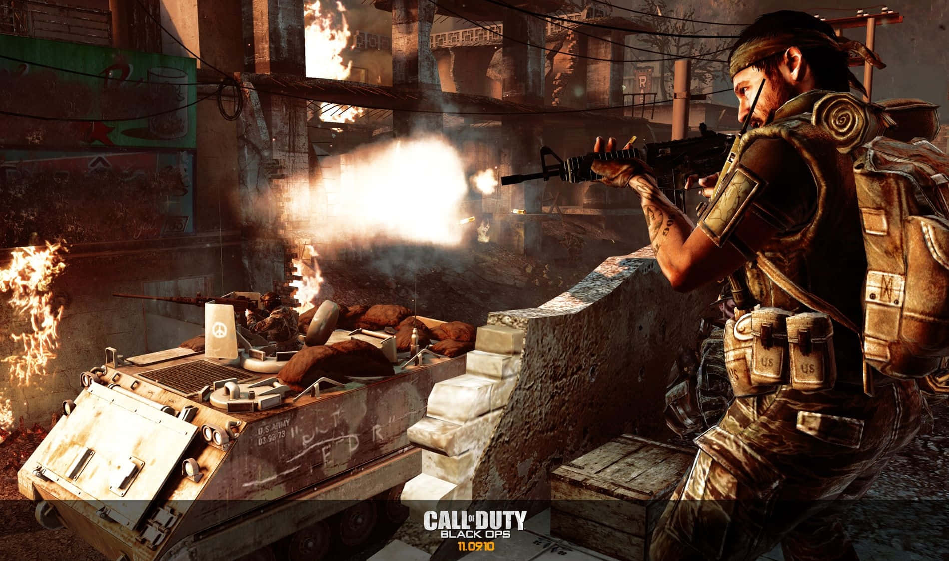 Prove your skill on the battlefield in Call of Duty Black Ops! Wallpaper
