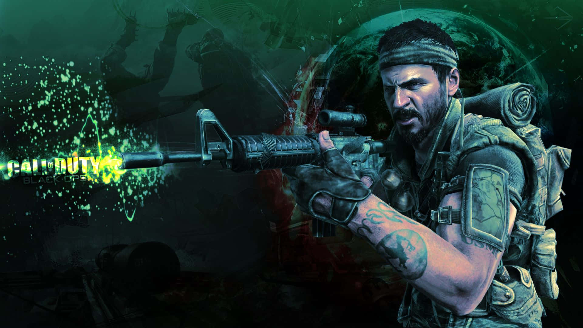 The Action is Intense in Call Of Duty Black Ops Wallpaper