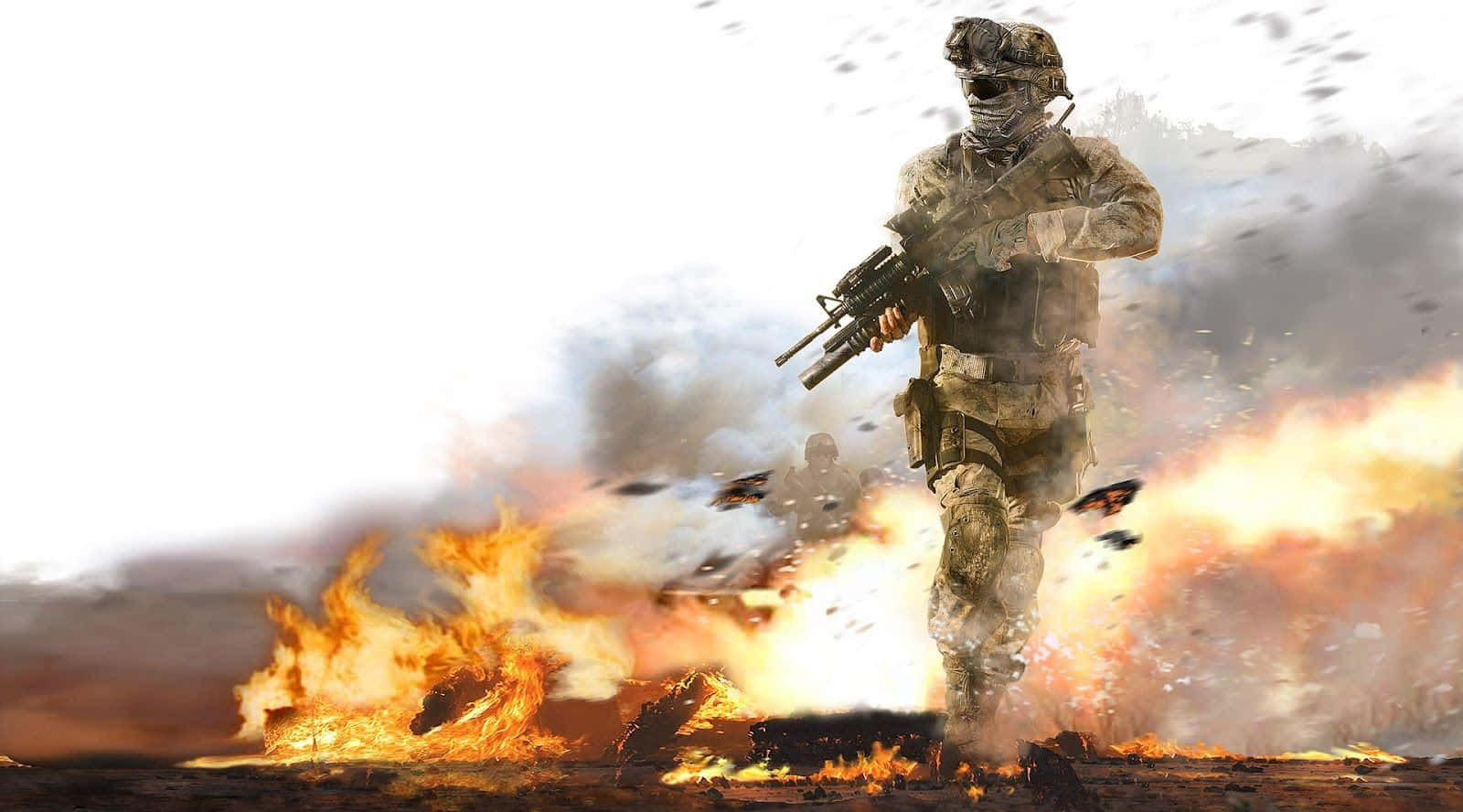 Intensaacción De Call Of Duty En Una Batalla Trepidante Y Llena De Emociones. Fondo de pantalla