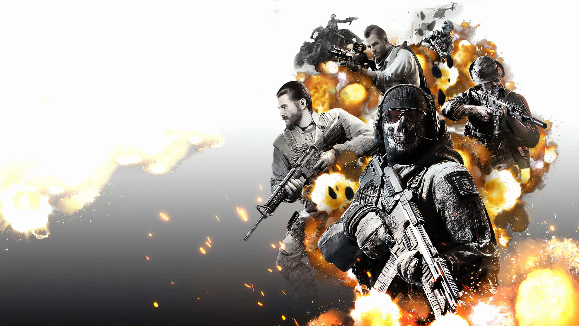 Intense gunfight i Call Of Duty Full HD Wallpaper