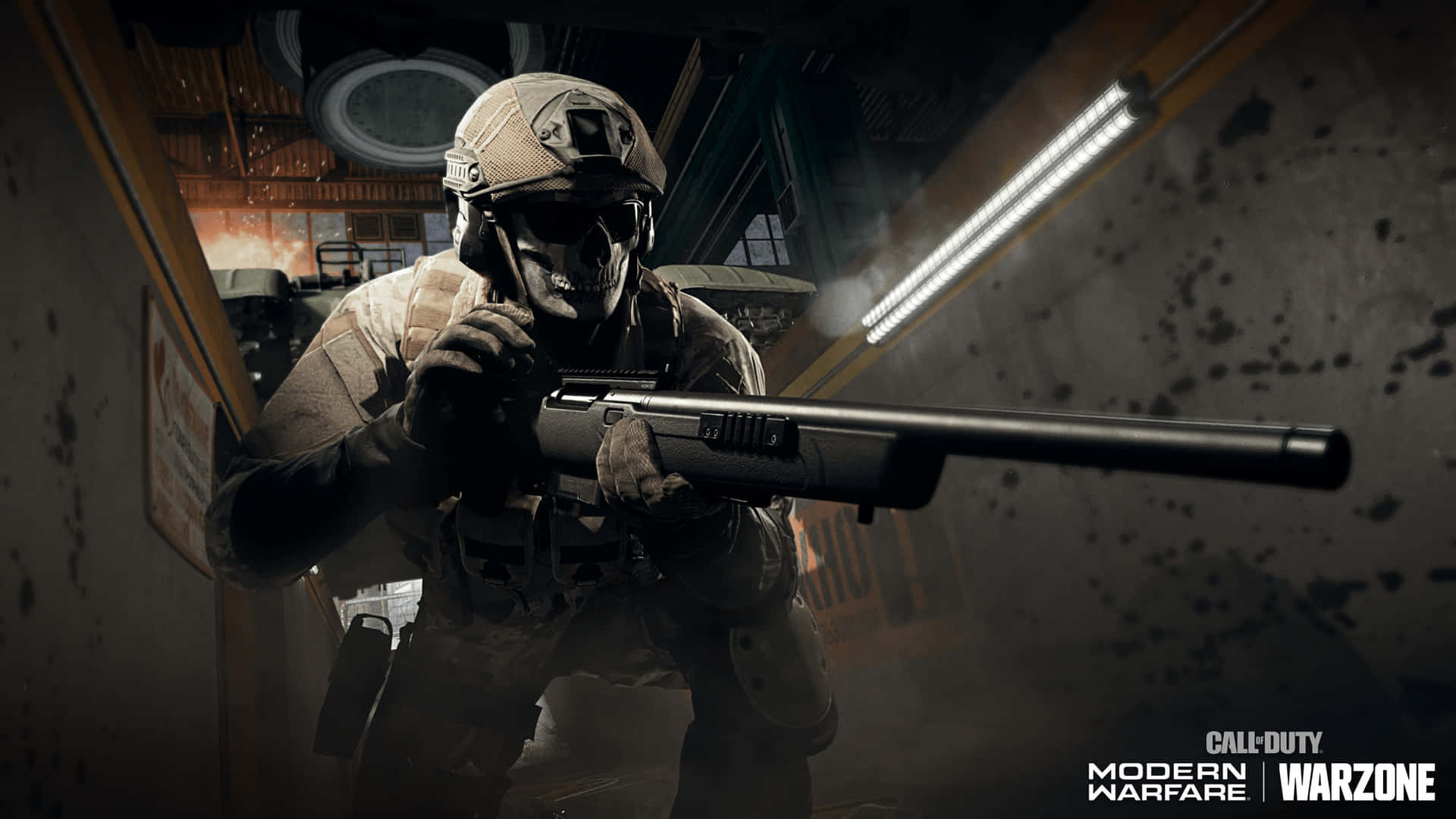 Udfør epoke brandmissioner med udfordrende fjender i Call of Duty fuld HD-tapet. Wallpaper