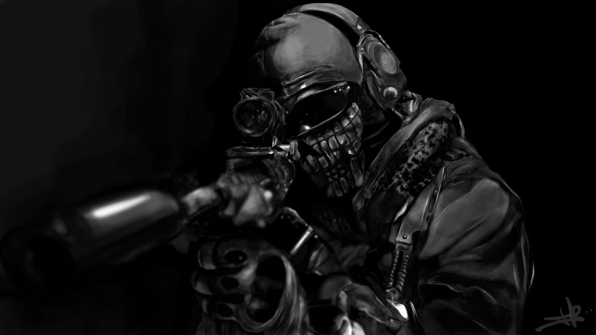 Menacing Soldier In Call Of Duty: Modern Warfare Wallpaper