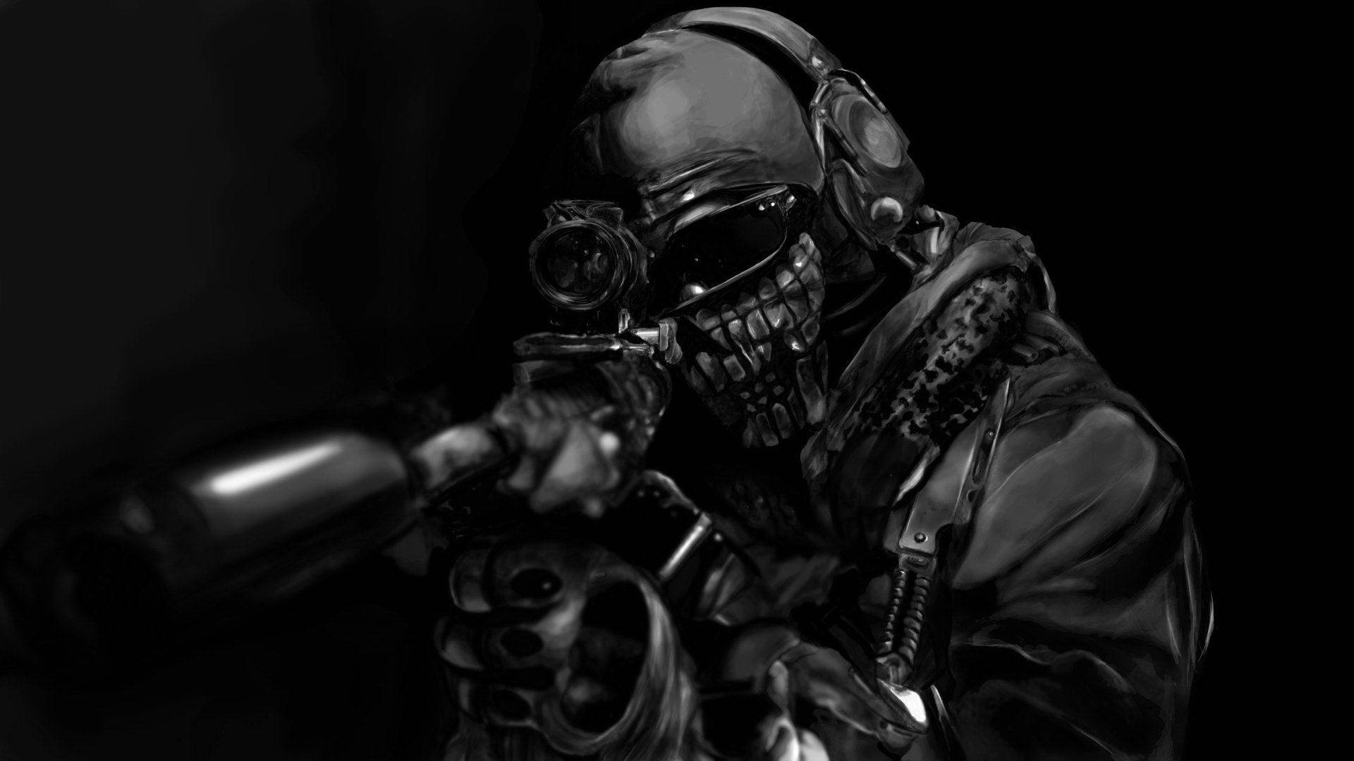 Call Of Duty Ghost Aiming Gun Wallpaper