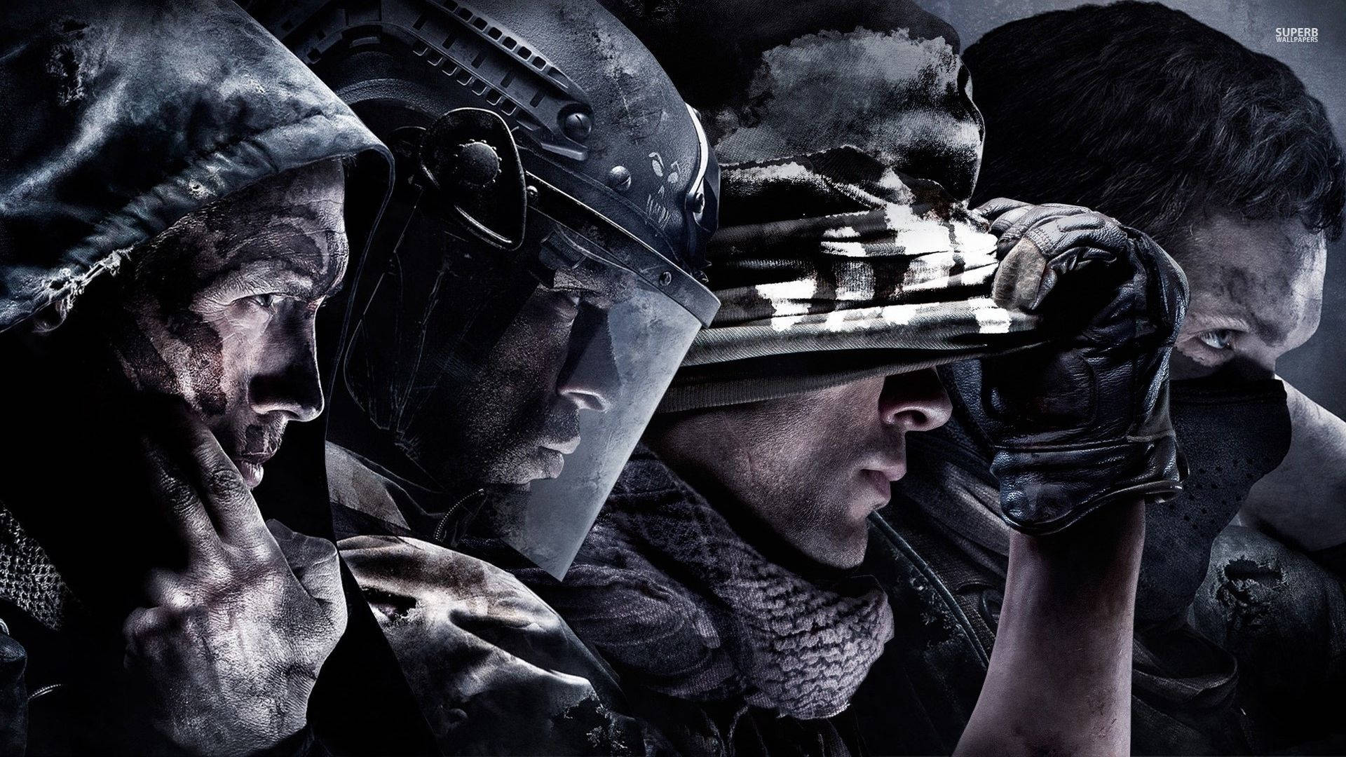 Call Of Duty Ghosts Soldiers Cover Background