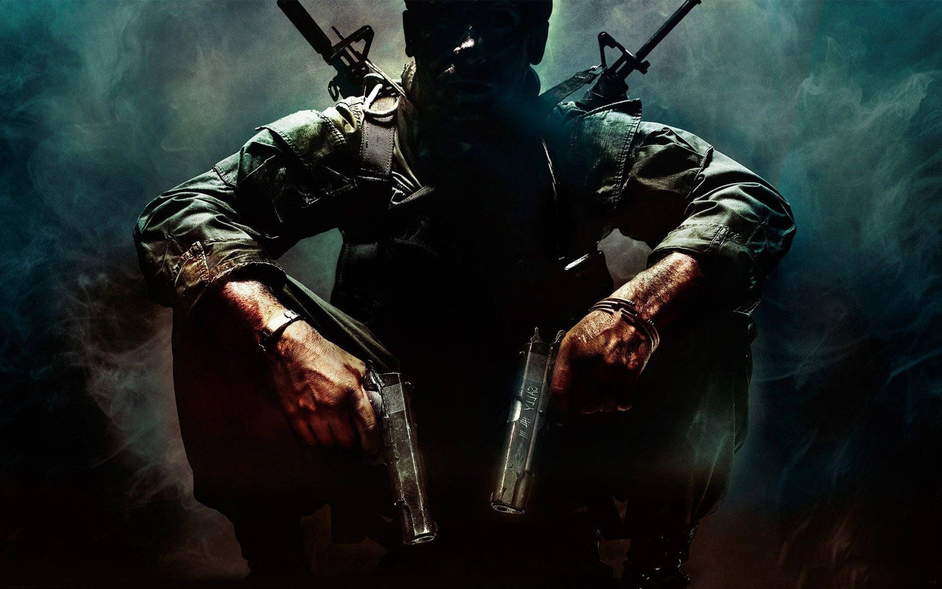 Call Of Duty Man With Guns Wallpaper