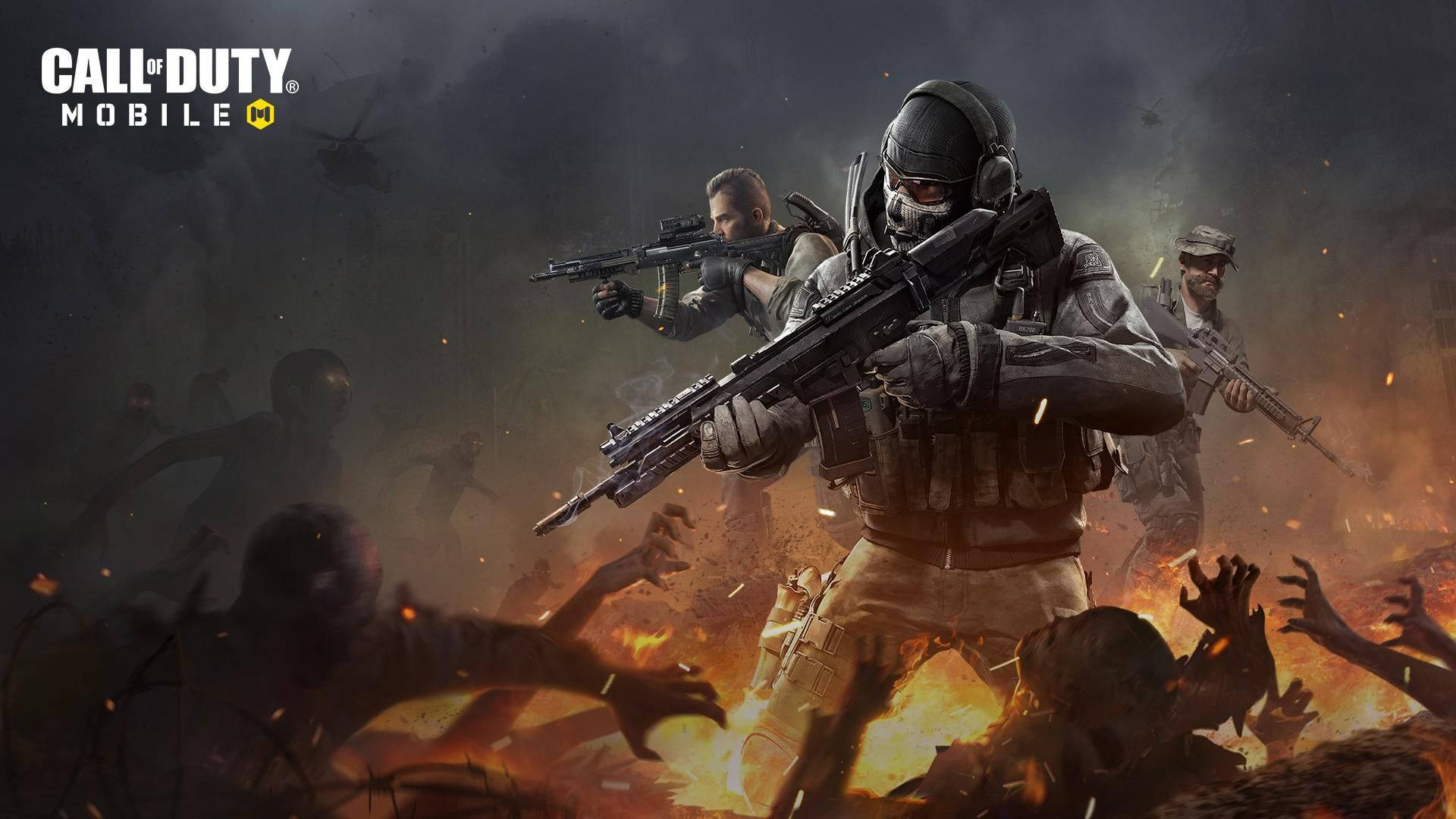 Call Of Duty Mobile Logo Fiery Battlefield