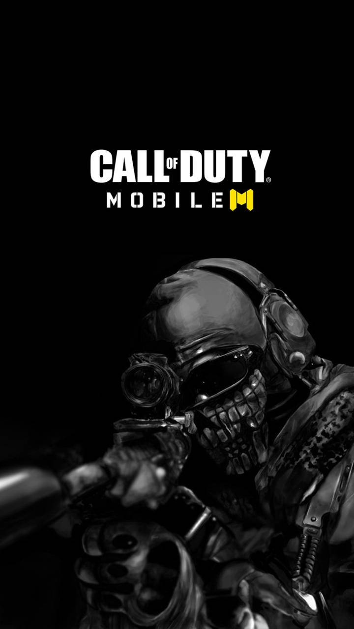 Call Of Duty Mobile Logo Ghost Focus Wallpaper