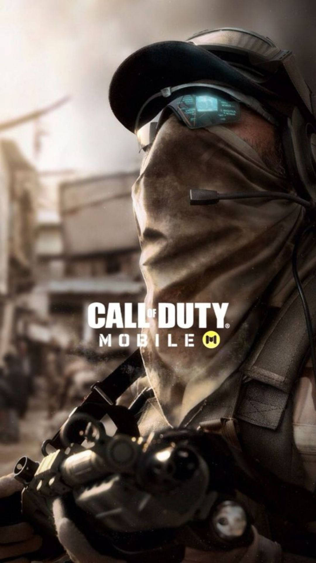 Call Of Duty Mobile Logo In Grey Wallpaper