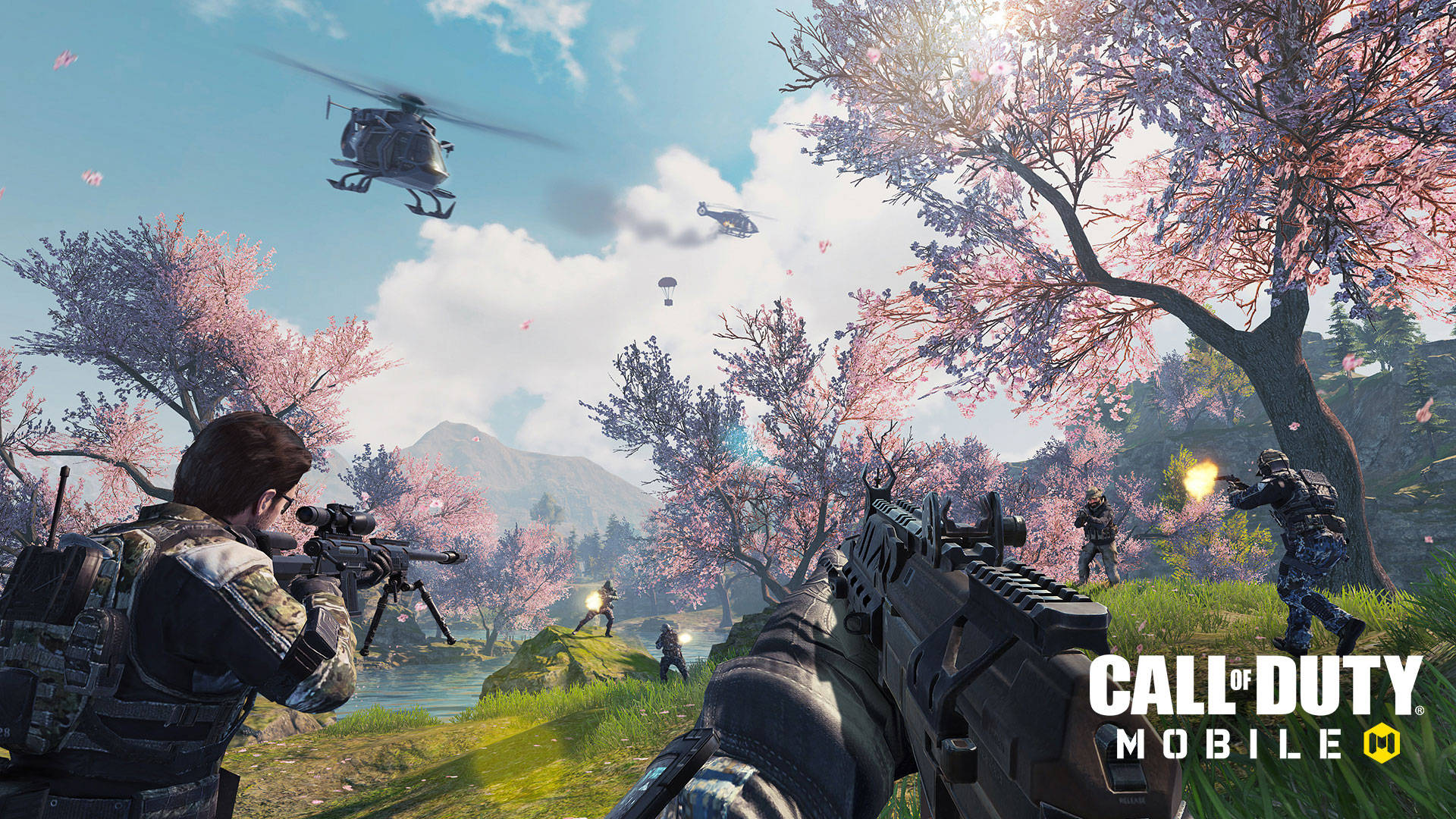 Call Of Duty: Mobile Logo Outdoor Battlefield Wallpaper